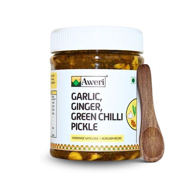 Aweri Garlic Ginger Green Chilli Pickle
