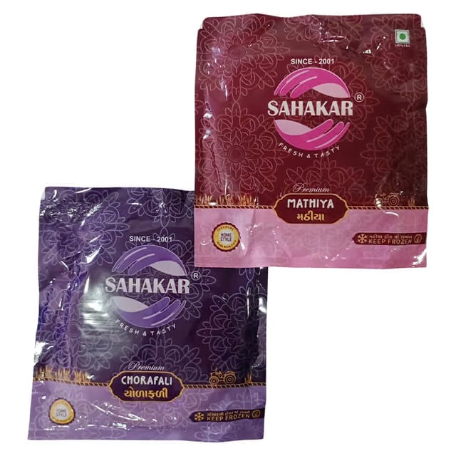 SAHAKAR Mathiya and Chorafali 400 gram (1 pack of 200 grm Chorafali and 1 pack of 200 grm Mathiya)