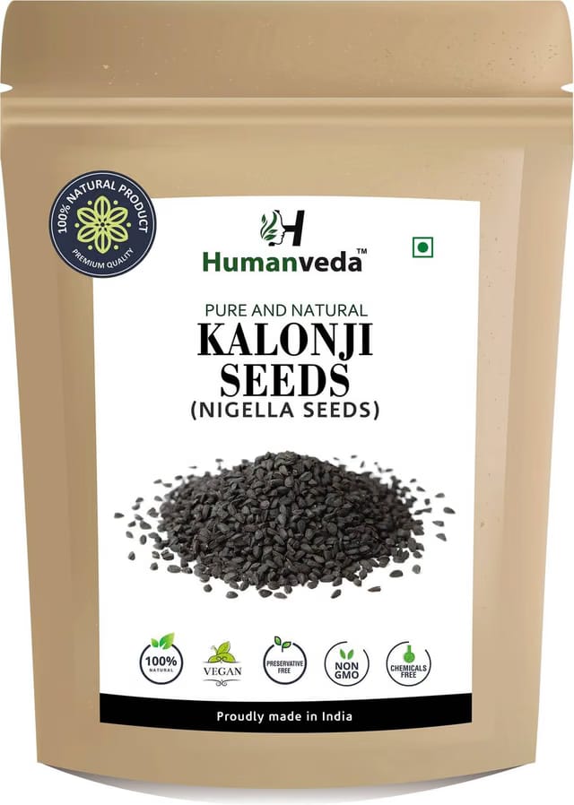 Humanveda KALONJI Seeds / Nigella (Black cumin) / Fennel flower for Calcium Seed