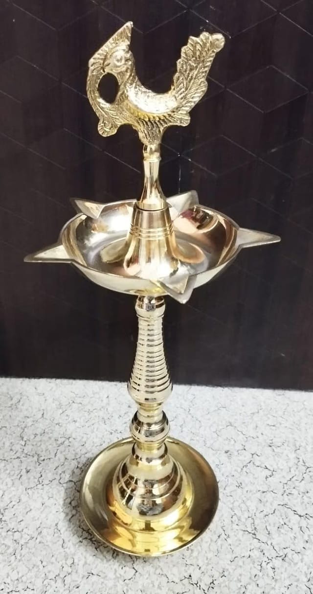 Royal Handicraft Pure Handcrafted Brass Kerala Fancy Chirag Diya