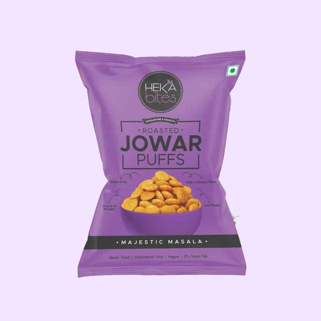 Heka Bites Roasted Jowar Puffs Majestic Masala
