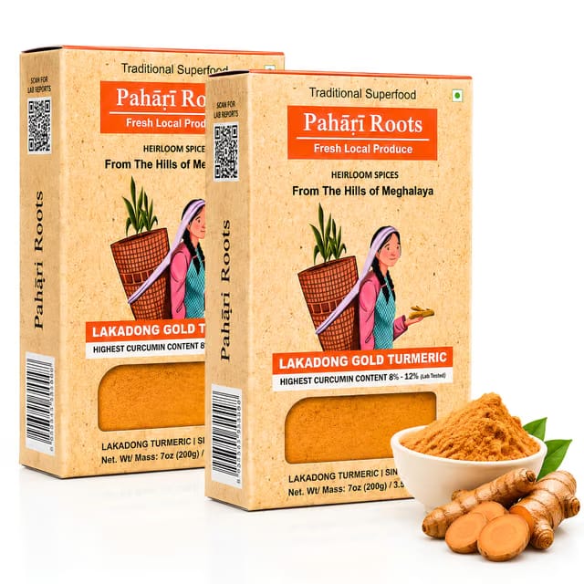 Pahari Roots Lakadong Gold Turmeric from Jaintia Hills Meghalaya