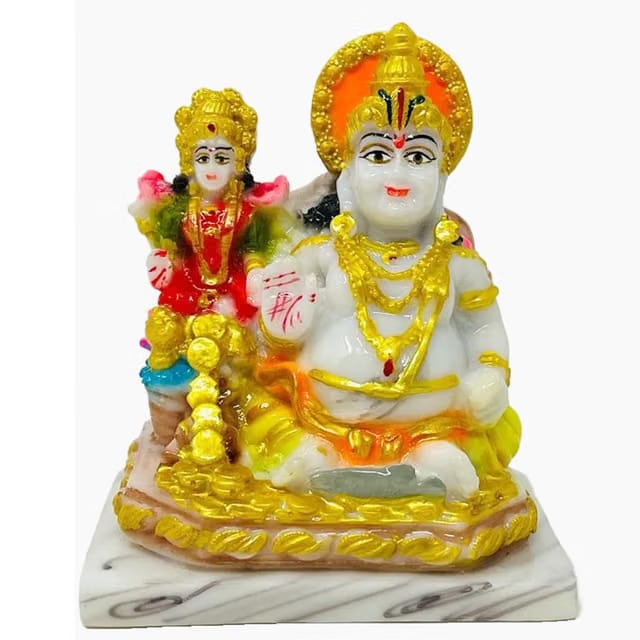God Kuber Maa Laxmi Idol, 4.50 Inch, Multicolour, 1 Piece