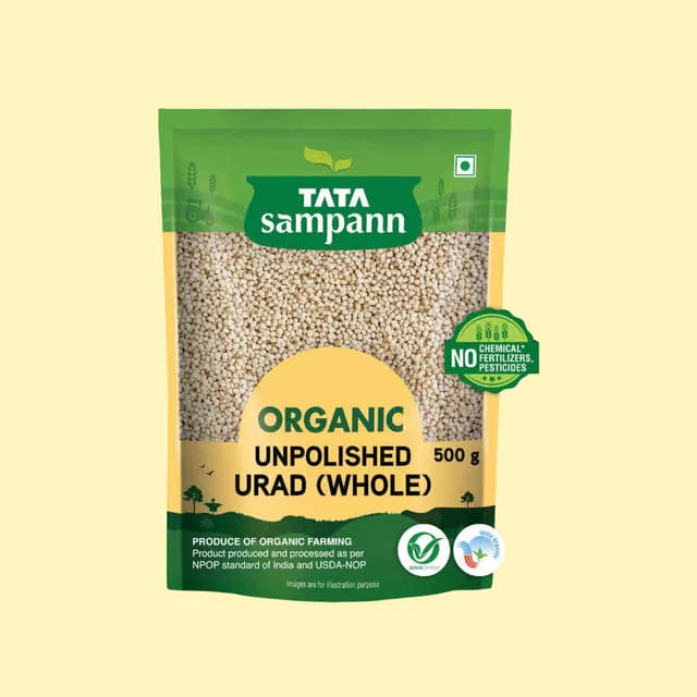 Tata Sampann Organic Unpolished Urad Whole Dal