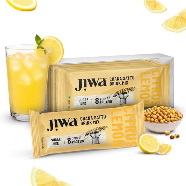 Jiwa Chana Sattu Drink Mix (Pack of 5 x 40g)