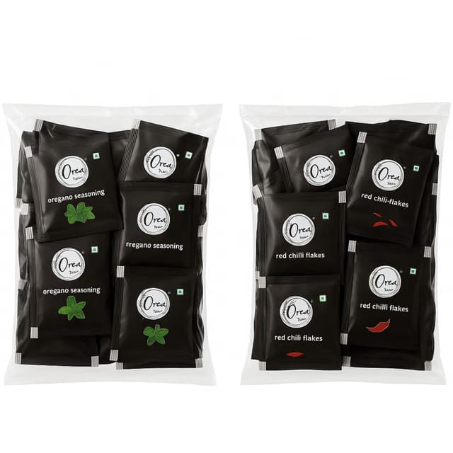Orea Farm Oregano Seasoning and Red Chilli Flakes Sachets