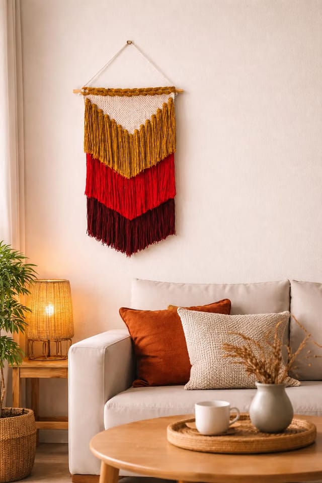 Wall 23 Shiv Charan Cotton Macrame Boho Wall Hanging