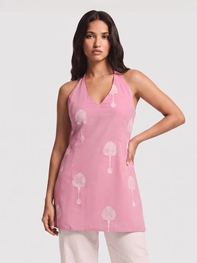 Dahlia Halterneck Corset Kurti