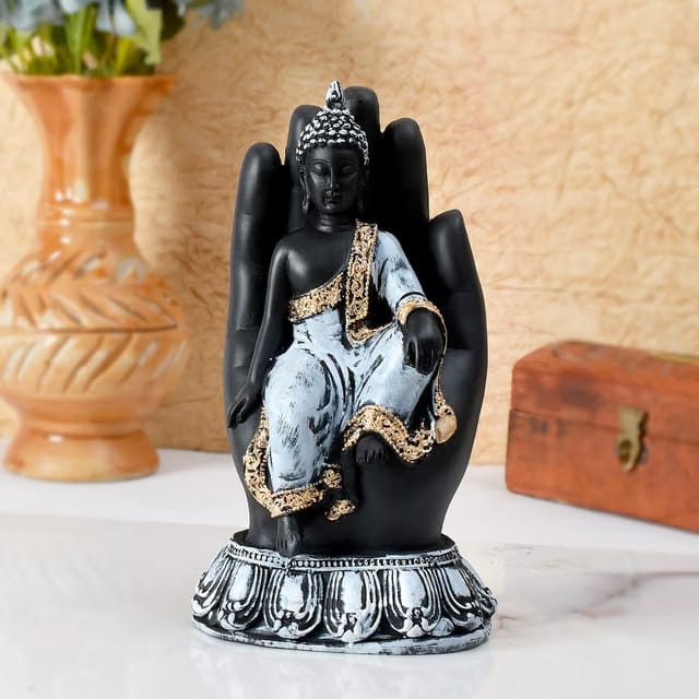 JAIPUR ACE Sitting Buddha Idol Statue for Home Decorations Items Showpiece, Best Indian Gifts for Foreigners