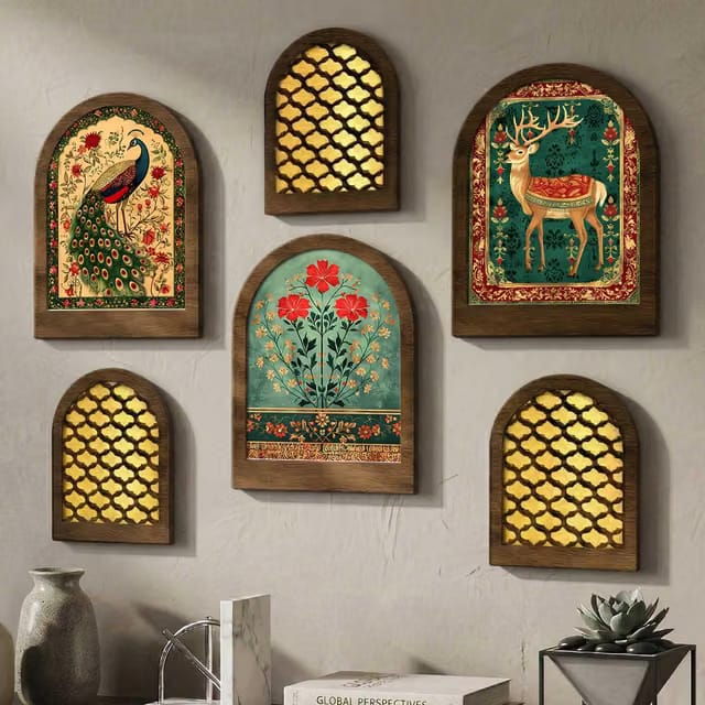 Jharokha MDF Mirrors Home Decoration Items