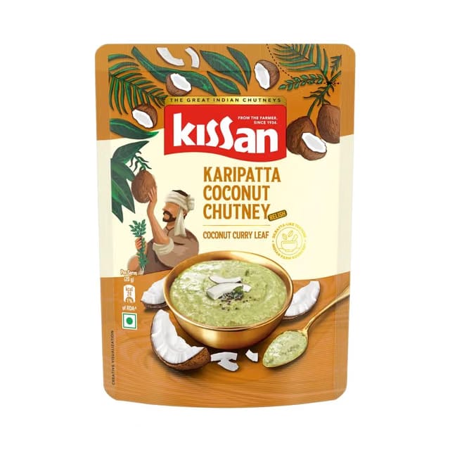 Kissan, Coconut Chutney, 120g, with Grated Coconut, Delicious Taste Elevates Every Bite