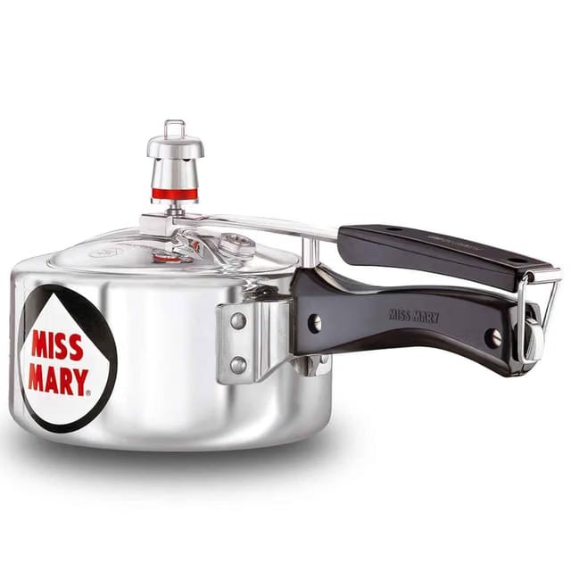 1.5 Litre Miss Mary Pressure Cooker, Small Inner Lid Cooker, Silver (Mm15)