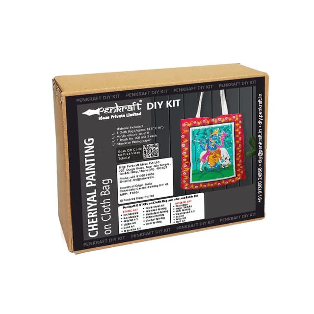 Penkraft Cheriyal Painting on Cloth Bag DIY Kit
