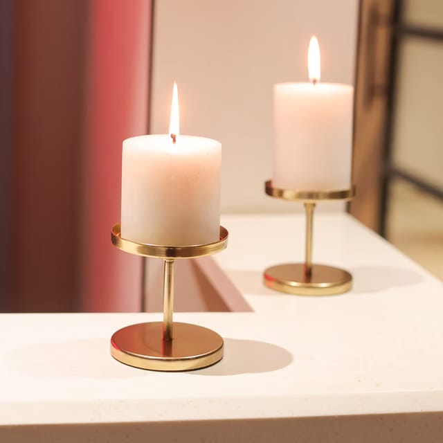 Metal Candle Stand I Candle Holder For Home, Birthday Decoration I Table Romantic, Birthday