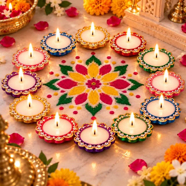 DIVAYANSHI Terracotta Diya with Wax Filled