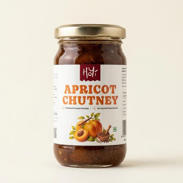 HoYi Apricot Chutney – Handmade Sweet & Spicy Indian Spread – No Added Colors – Farm Fresh Apricot Dip – Natural Flavor