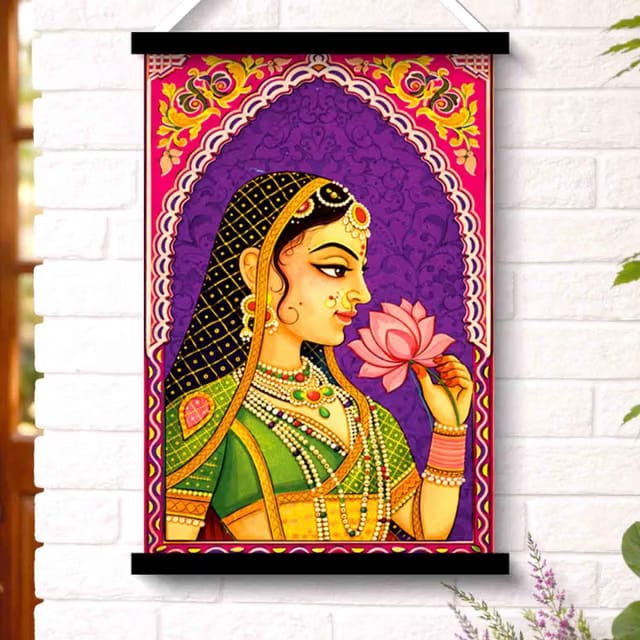 Plan To Gift Indian Woman Side Portrait Wall Hanging for Bedroom, Living Room, Hallway & Elegant Ethnic Home Decor