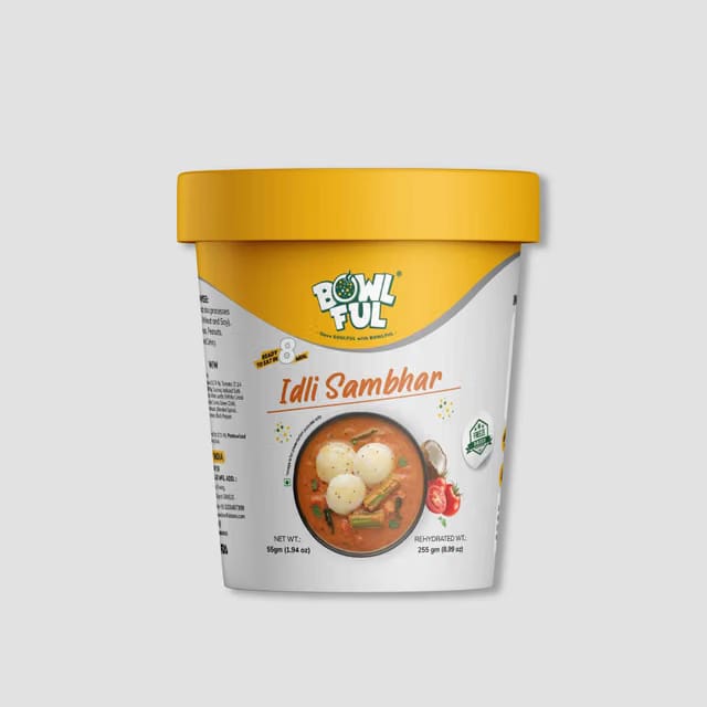 Bowlful Idli Sambhar Cup Ready To Eat