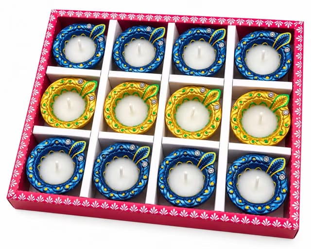 Pack of 12 Mitti Diya Handmade Clay Diyas for Puja