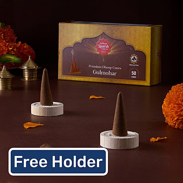 Charcoal Free Gulmohar Premium Dhoop Cones