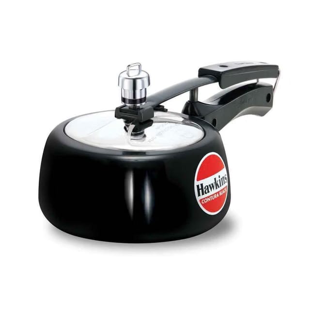 1 5 Litre Contura Black Pressure Cooker Hard Anodised Inner Lid Cooker Small Cooker Black