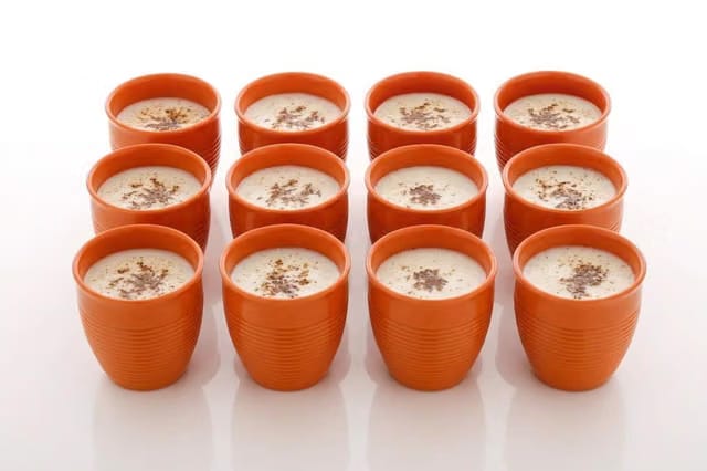 Premium Plastic Kullad Cups Set of 12 – Traditional Kulhad Style Reusable Tea & Coffee Cups (Orange)