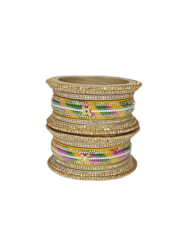 NY LIFESTYLES Set Of 10 Beaded Lac Bangle