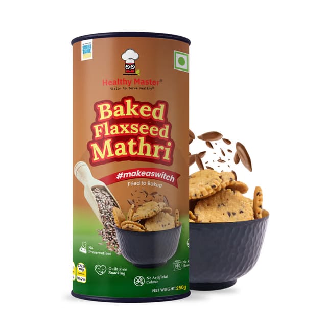 Healthy Master Baked Wheat Mathri (Flax Seed)