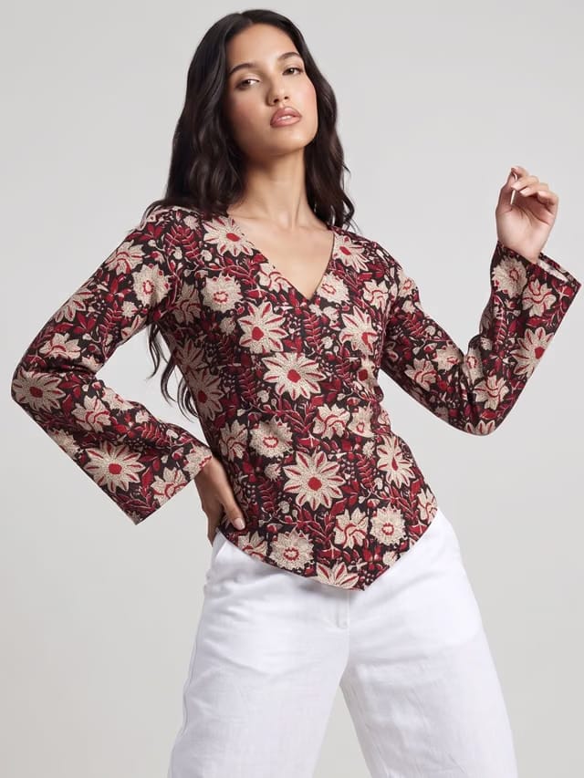 Naira Bell Sleeved Top