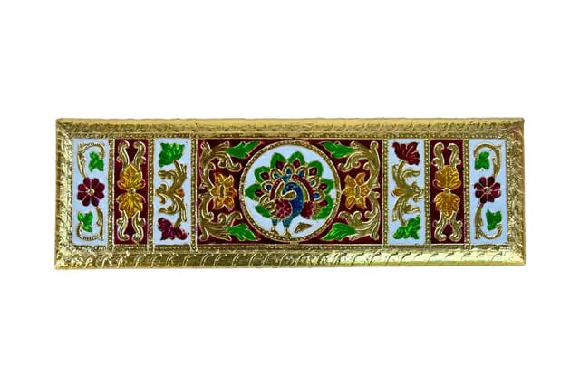 CraftMania High Quality meenakari Wood Chowki Peacock design Puja Chowki Mandir Pooja Chowki diwali gift pooja article