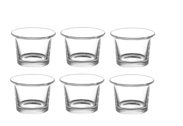 Tea Light Glass Candle Holder and Clear Glass Holders Ideal for Diwali Gifts for Family and Friends