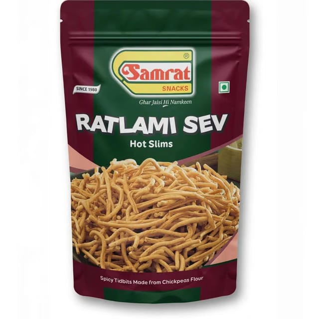 Samrat Ratlami Bhujia Sev – Hot & Spicy Slims Namkeen