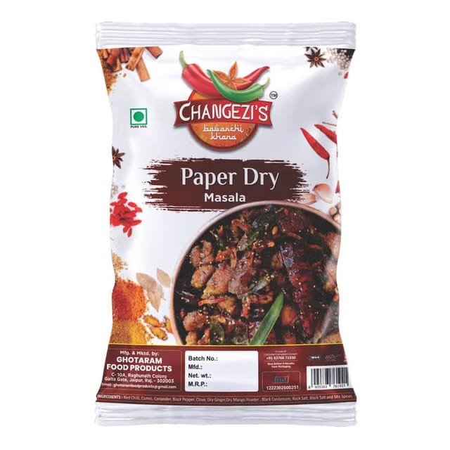 Changezi's Paper Dry Masala/Authentic Kerala-Style Pepper Chicken/Mutton Paper Dry Masala