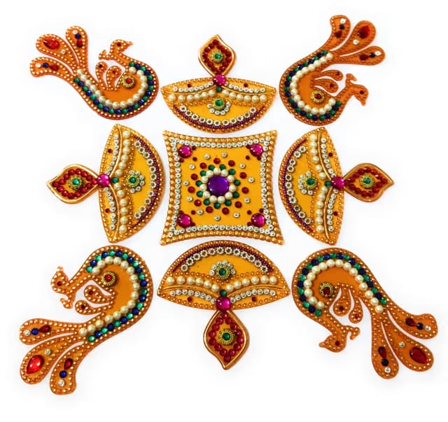 Return Gift Diiwali/Wedding Gift/Makarsankranti Handcrafted Decorative Diwali/Navratri Rangoli Set/Christmas Gift Kundan