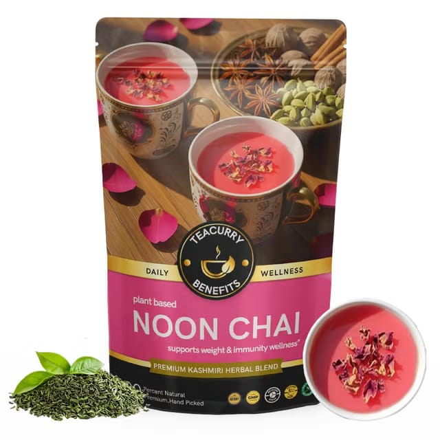 TEACURRY Noon Chai of Pink Tea Kashmiri Leaves