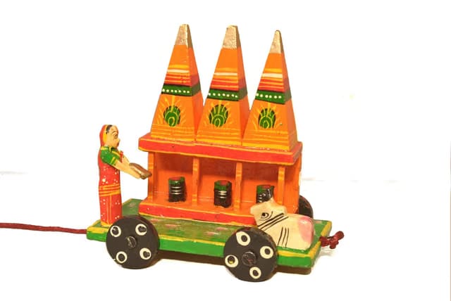 HASTSHILP Handmade Wooden Three Shiv Temple GOLU Doll
