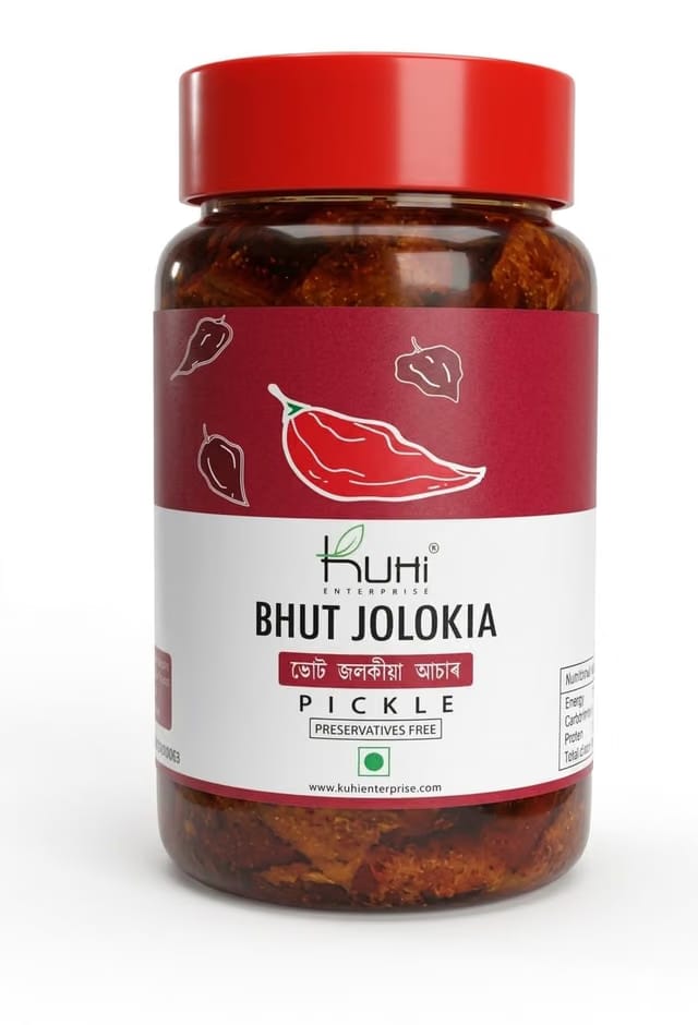 Kuhi King Chilli Pickle (80% king chilli +20% Mustard oil)