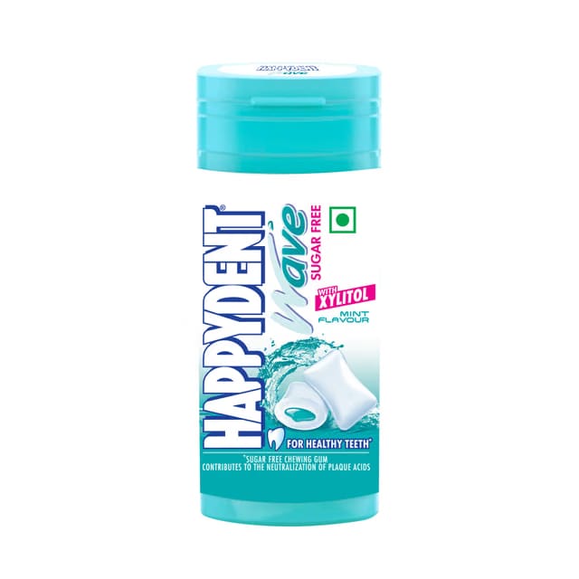 Happydent Wave Sugarfree Mint Flavour Chewing Gum Pocket Bottle