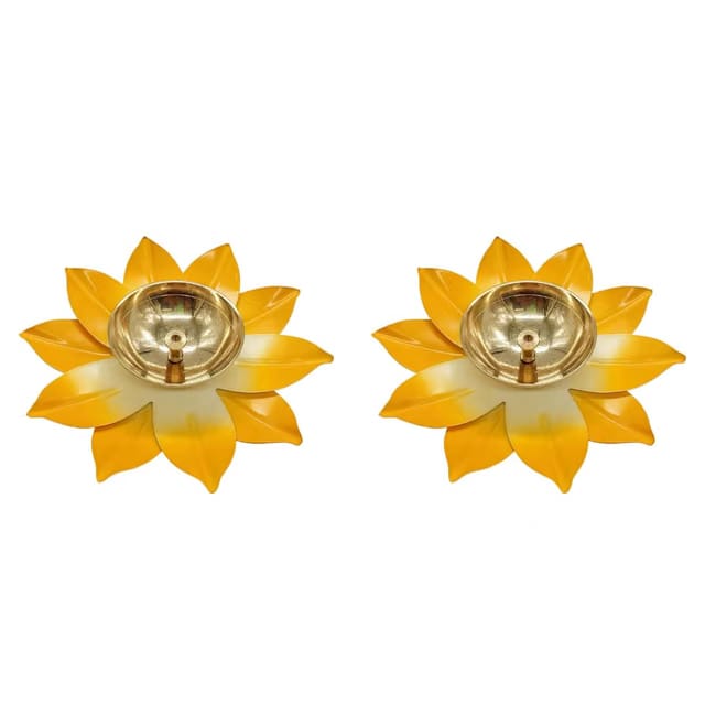 Vintageware® Brass Lotus Diya Set of 2