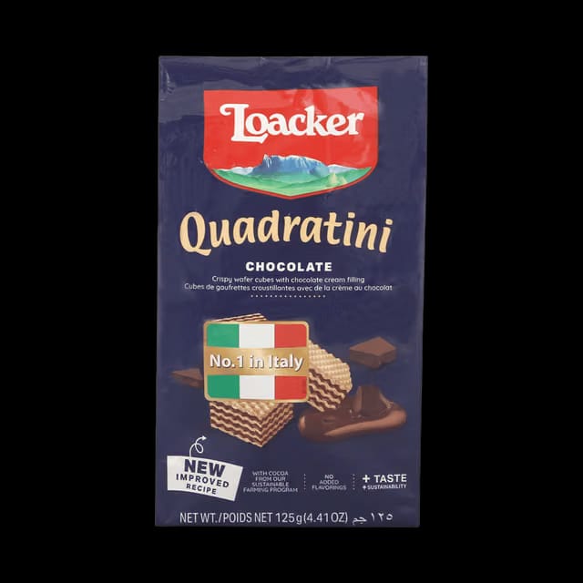 Loacker Quadratini Chocolate Bite Size Wafer Cookies