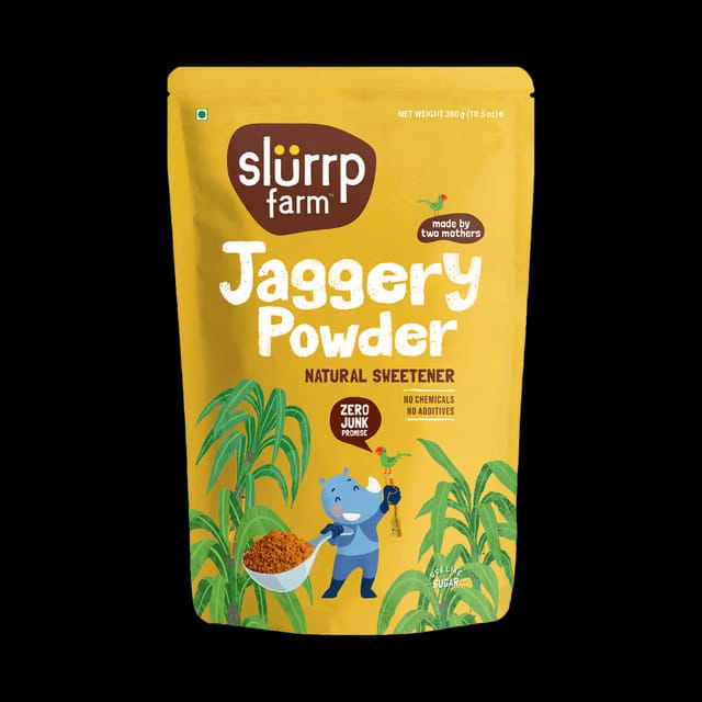 Slurrp Farm Jaggery/Gur/Gud Powder, Healthy Sugar Subsitute, Unbleached Jaggery