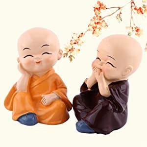 Amazing Statue Buddha Set 2 Buddha Statue, Resin Buddha Monk Statues, Small
