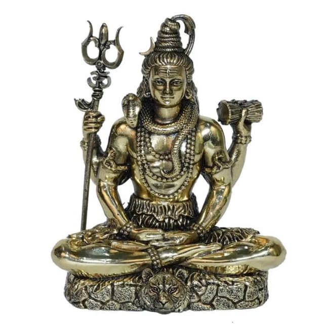 The Spiritual Living Brass Meditating Lord Shiva Idols