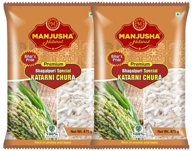 MANJUSHA NATURAL Premium Bhagalpuri Special Katarni Chura Poha – 100% Natural