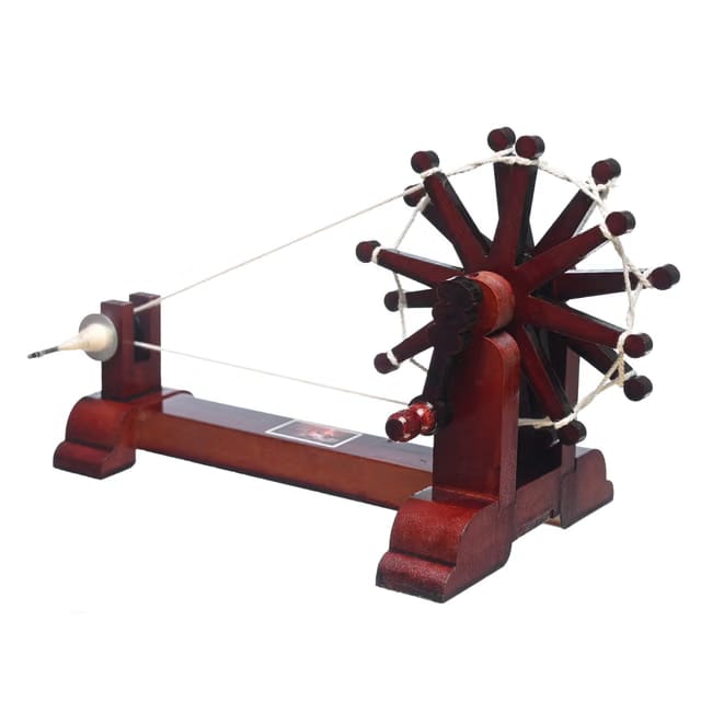 Handcrafted Gandhiji Wooden Mini Charkha Spin Wheel Showpiece