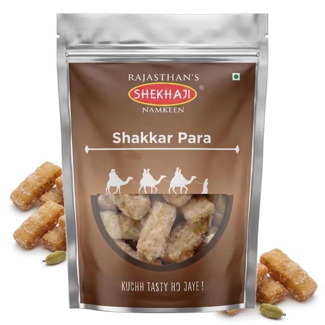 Shekhaji Shakkar Para 400g (Pack of 2 x 200g) – Sweet Indian Namkeen Snack, Perfect for Tea Time, Snacking, Sharing