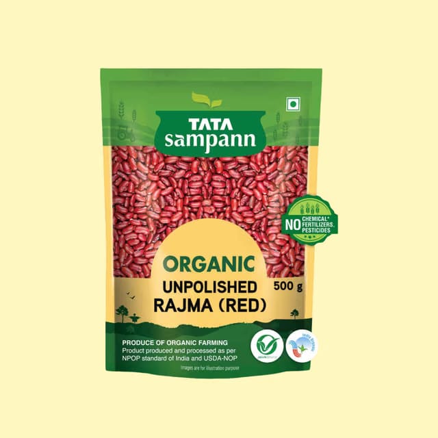 Tata Sampann Organic Unpolished Rajma (Red)
