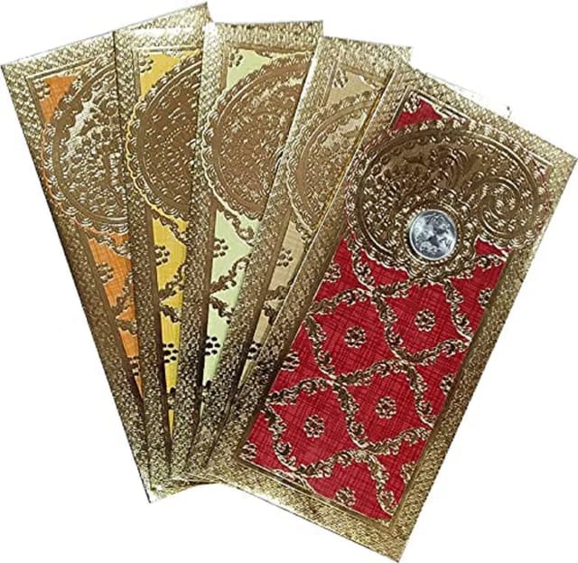 Peeplvalue 10 Pcs Designer Sagan Cash Gift Money Envelopes