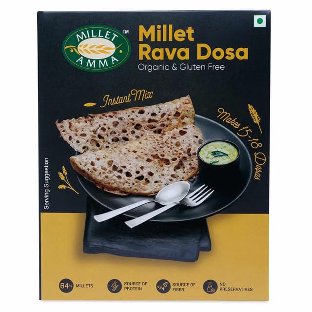 Millet Amma CERTIFIED ORGANIC Millet Rava Dosa Mix