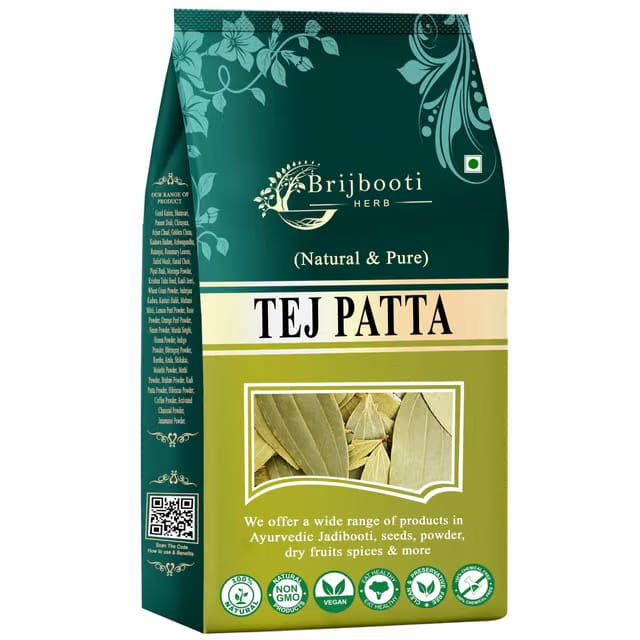 BrijBooti Tej Patta - Bay Leaves Whole - Dried Bay Leaves Spices - Tez Patta - Fresh Bay Leaf 400 Gr